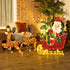 Homcom Verlichte Kerstman op Slee met Rendier - LED-verlichting
