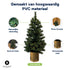 Kerstboom Excellent Trees® Husby 90 cm in Pot met 80 LED lampjes op batterijen - Kunstkerstboom LED verlichting - Hoogwaardig naald PVC