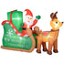 Kerstman met Slee & Rendier opblaasbaar - LED-verlichting - 210x80x140 cm