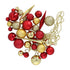 4seasonz® Kerstballen Set 130 Ballen met Piek & Slinger - Goud-Bordeaux
