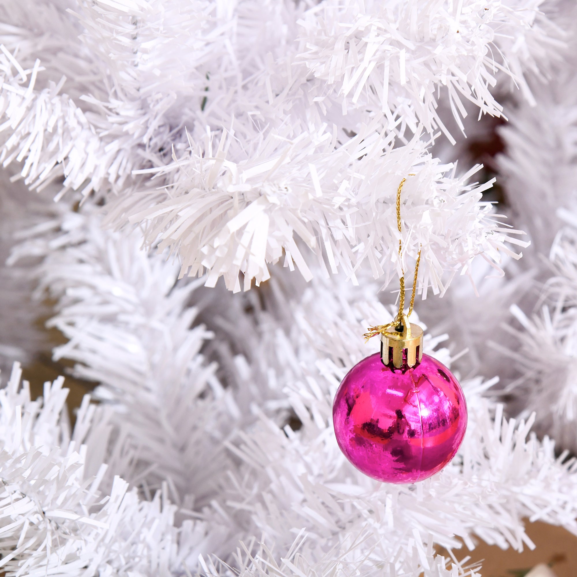 Witte Kunstkerstboom Kant-en-Klaar met decoratie Ø85cm - 150 cm - Wit