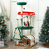 4goodz Katten Krabpaal in Kerst sfeer met kattenhuis springplatforms
