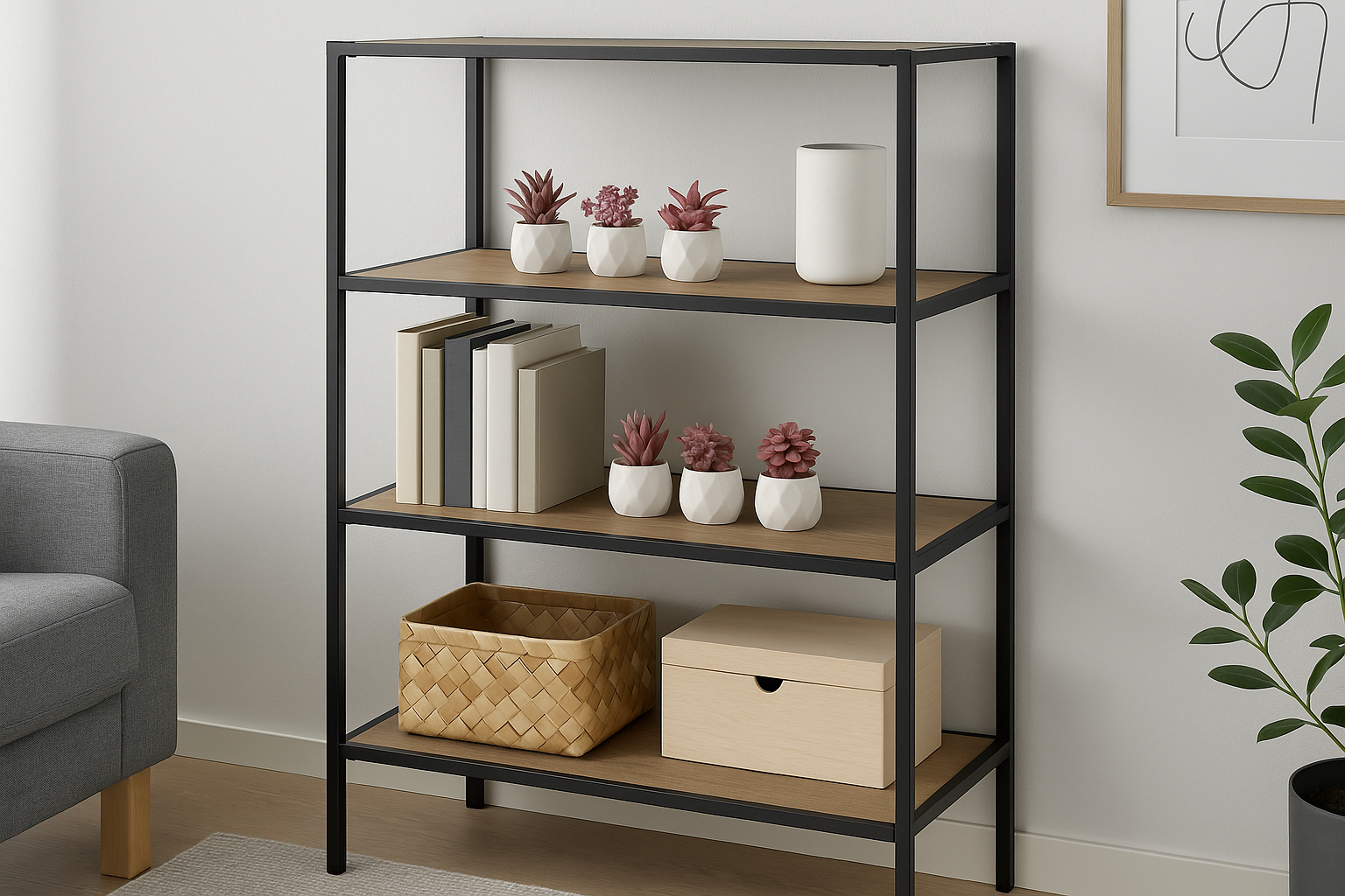 Greendream® Mini Kunstplantjes Set 6 stuks in Keramiek Potje - 6 Stuks Vetplanten - Roze