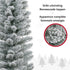 Homcom Kerstboom met Sneeuw met LED Verlichting Ø57 - 210 cm - Metalen voet