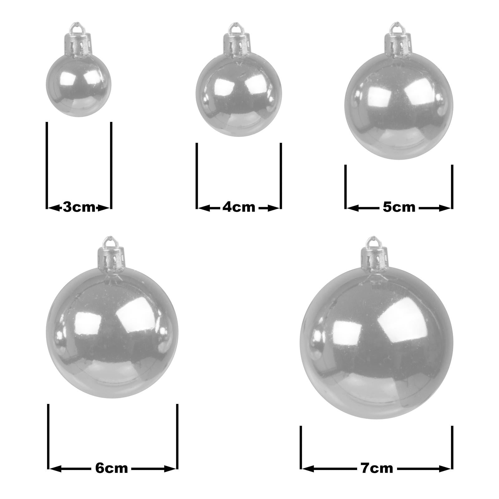 4seasonz® Kunststof Kerstballen set 130 ballen, piek en snoer Zilver/Blauw
