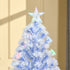 Homcom Kunstkerstboom multi-fiberoptiek met 3 kleuren LED-lampjes 120 cm - Wit/Blauw