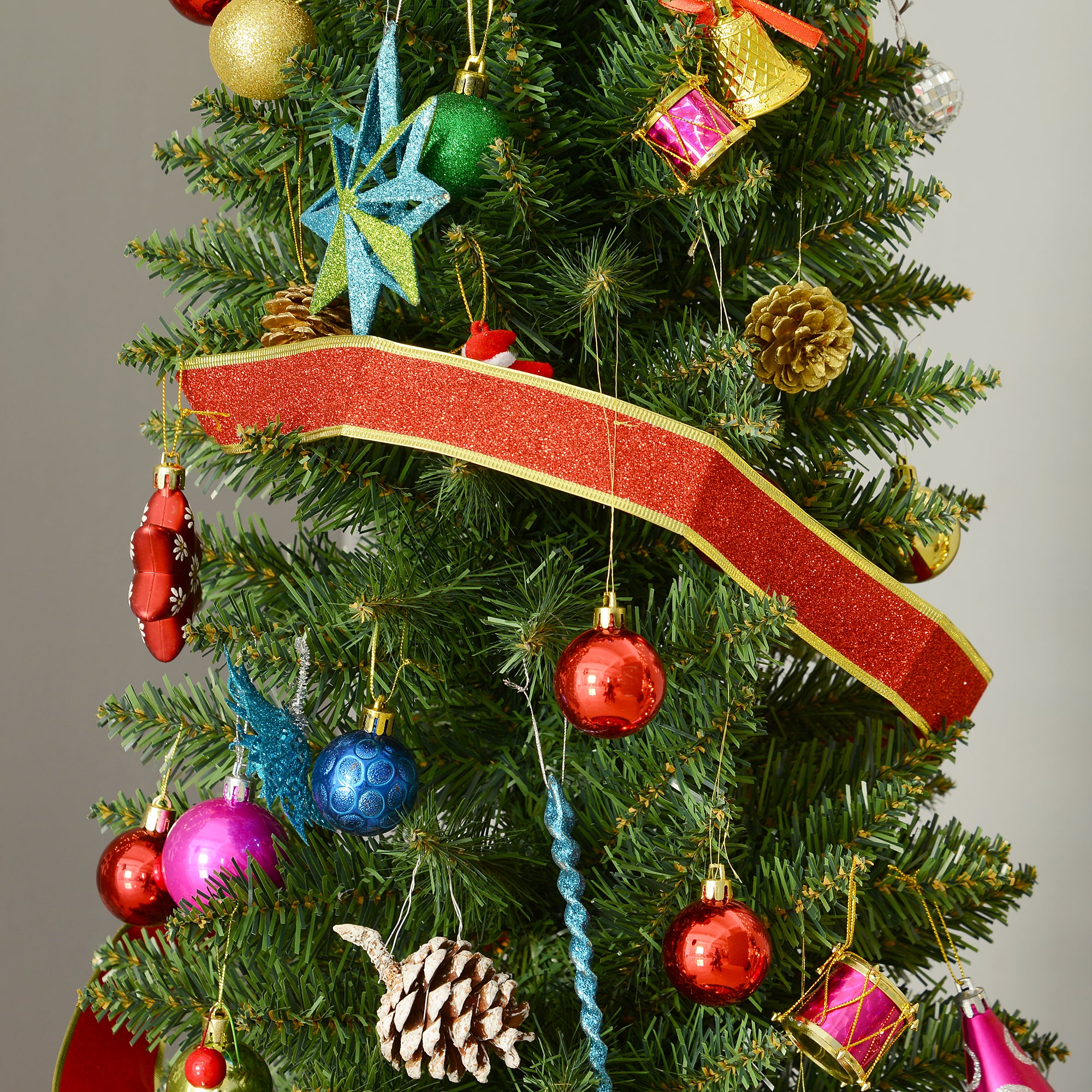 Homcom Kerstboom Smal incl. standaard 210 cm - Groen