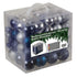 4seasonz® Kunststof Kerstballen set 120 ballen plastic - Zilver/Donkerblauw