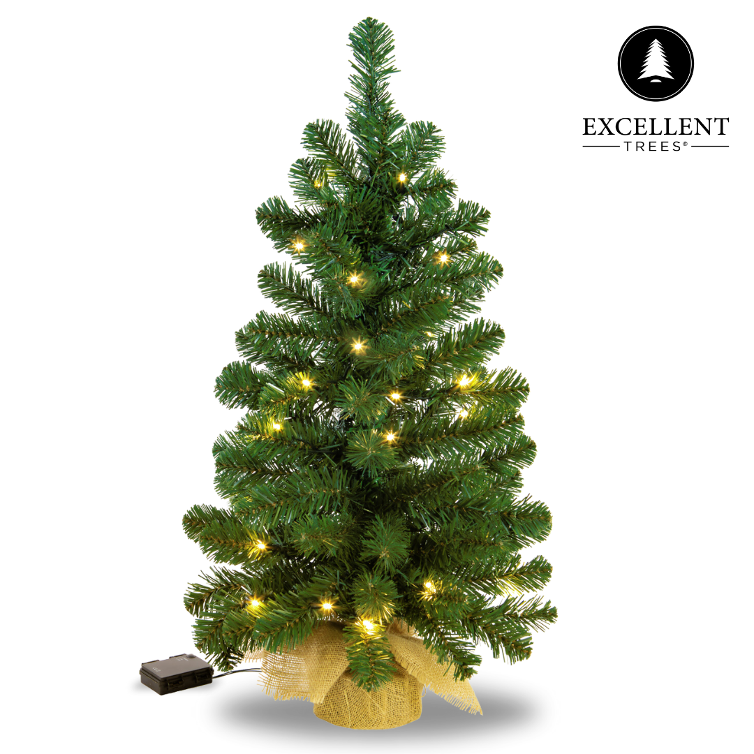 Christmas tree Excellent Trees® LED Jarbo Green 75 cm with lighting - Luxury version - 55 Lights