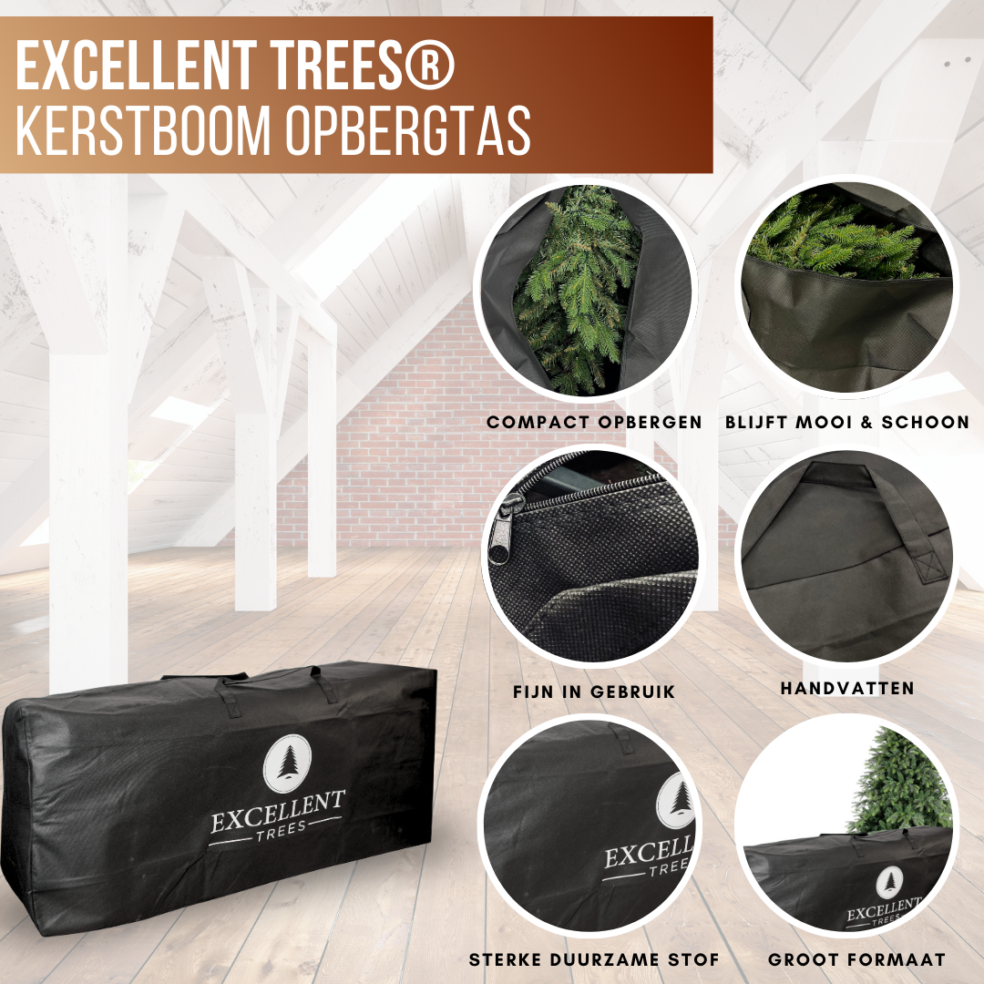 Excellent Trees Sturdy Christmas Tree Storage Bag with zipper - 120x33x48 cm