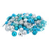 4seasonz® Kerstballen set 130 ballen - Kunststof piek en parelsnoer - Blauw/Zilver