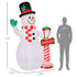 Homcom Opblaasbare Sneeuwpop 240 cm met LED-verlichting
