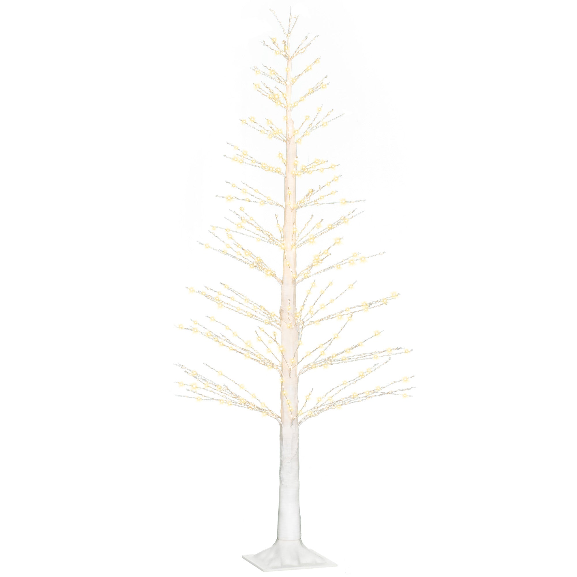 Homcom Kunstkerstboom abstract met LED-verlichting - 150 cm hoog - Wit