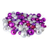 4seasonz® Kunststof Kerstballen set 120 ballen - plastic - Zilver/Paars