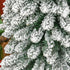 Homcom Kerstboom Smal met Sneeuw - incl. standaard 210 cm - Wit/Groen