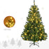 Homcom Kunstkerstboom Kant-en-Klaar met Decoratie en Verlichting 150 cm