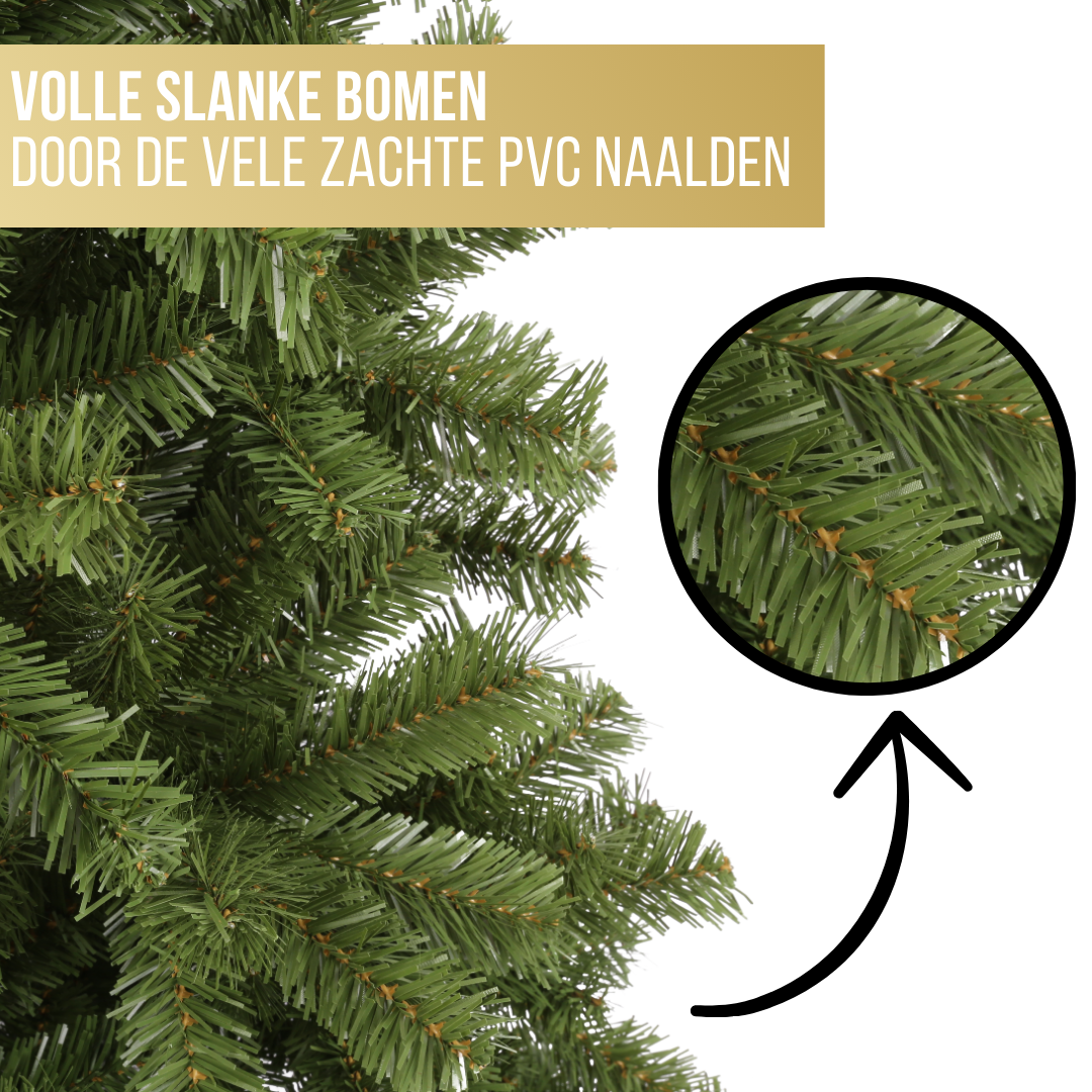 Kerstboom Excellent Trees® Oppdal 180 cm - Slanke kunstkerstboom - ⌀100cm - ↕180cm