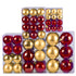 Kunststof Kerstballen set 120 ballen - binnen buiten - Goud/Bordeaux
