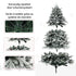 Homcom Kerstboom met Sneeuw met LED Verlichting Ø116 - 180 cm - Metalen voet