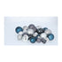 4seasonz® Kunststof Kerstballen set 130 ballen, piek en snoer Zilver/Blauw