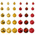 Kunststof Kerstballen set 120 ballen - binnen buiten - Goud/Bordeaux