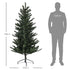Homcom Kerstboom Ø100 x 180H cm - vlamvertragend - met voet - 467 takpunten