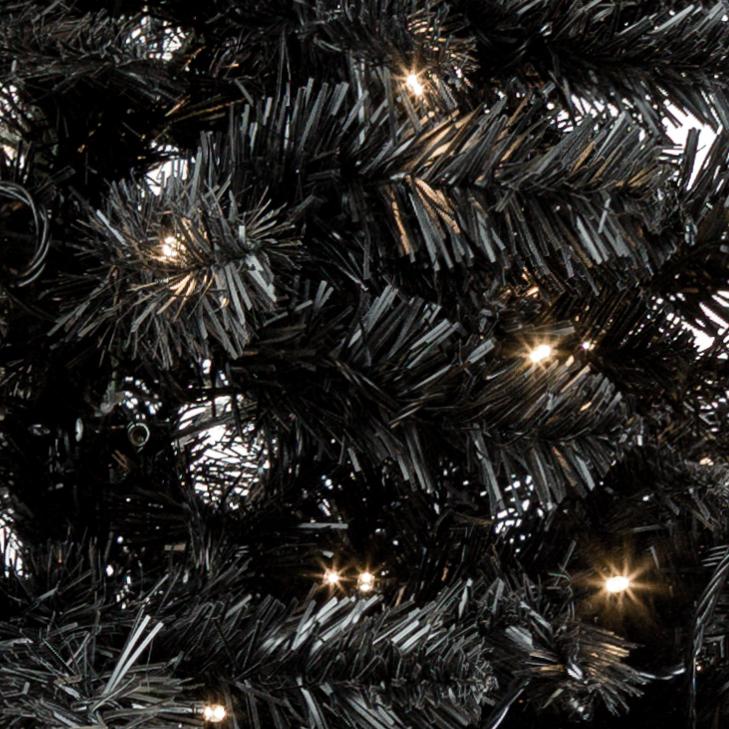 Excellent Trees® Stavanger Black 180 cm Zwarte Kerstboom met Verlichting  - nu met Opbergtas t.w.v. € 27.50