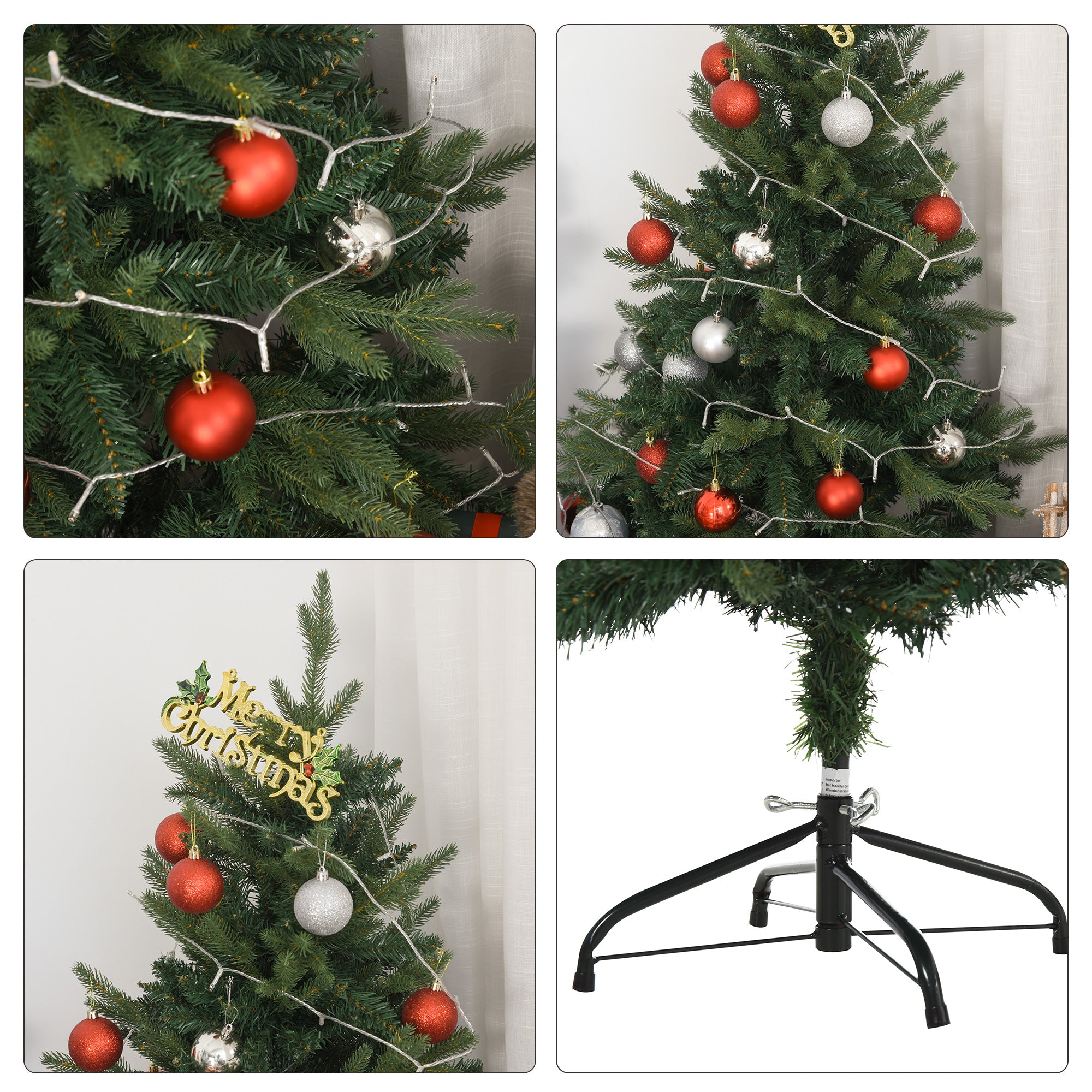 Homcom Kerstboom 120 cm met standaard - Ø85 x 120 cm