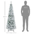 Homcom Kunstkerstboom Smal met Sneeuw - 180 cm - Ø74 cm