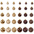 4seasonz® Kunststof Kerstballen set 120 ballen plastic - Champagne/Bruin