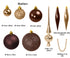 4seasonz® Kerstballen set 130 Kunststof - Ballen Piek en Parelsnoer Bruin