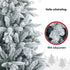 Homcom Kerstboom 180 cm met Sneeuw - Metalen standaard - Wit