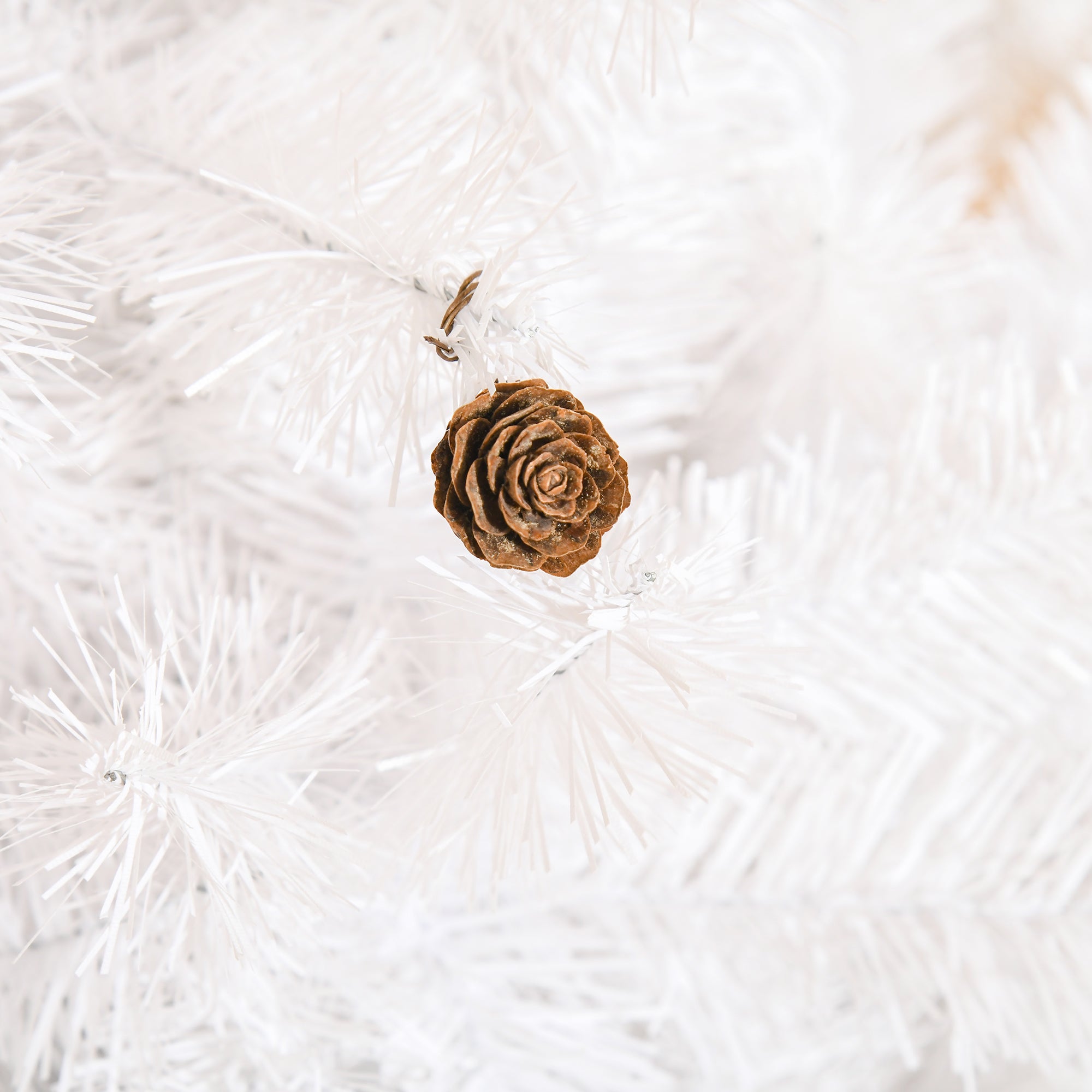 Witte Kunstkerstboom Kant-en-Klaar met decoratie Ø85cm - 150 cm - Wit