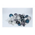 4seasonz® Kunststof Kerstballen set 130 ballen, piek en snoer Zilver/Blauw