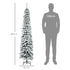 Homcom Kerstboom Smal met Sneeuw - incl. standaard 180 cm - Wit/Groen