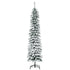Homcom Kerstboom Smal met Sneeuw - incl. standaard 180 cm - Wit/Groen