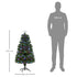 Homcom Kerstboom Fiber Optic LED-verlichting met Ster Piek 120cm - Groen