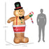 Opblaasbare Kerstfiguur Opblaasbare Peperkoek Man met LED licht - 238 cm