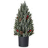 Homcom Mini Kerstboom in  Pot met Dennenappels en Rode Bessen 50 cm