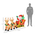 Homcom Opblaasbare Kerstman met Slee met 6 LED-lampjes - Waterdicht 240 cm