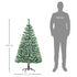 Homcom Kunstkerstboom met witte punten ∅75 x 150 cm - Groen/Wit