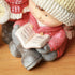Homcom Kerstkabouter met Boek & Lantaarn, LED, werkt op batterijen, 30 x 23 x 45 cm