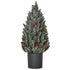 Homcom Mini Kerstboom in  Pot met Dennenappels en Rode Bessen 50 cm