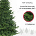 Homcom Kerstboom - natuurgetrouw - breed Ø105 x 180 cm - Groen