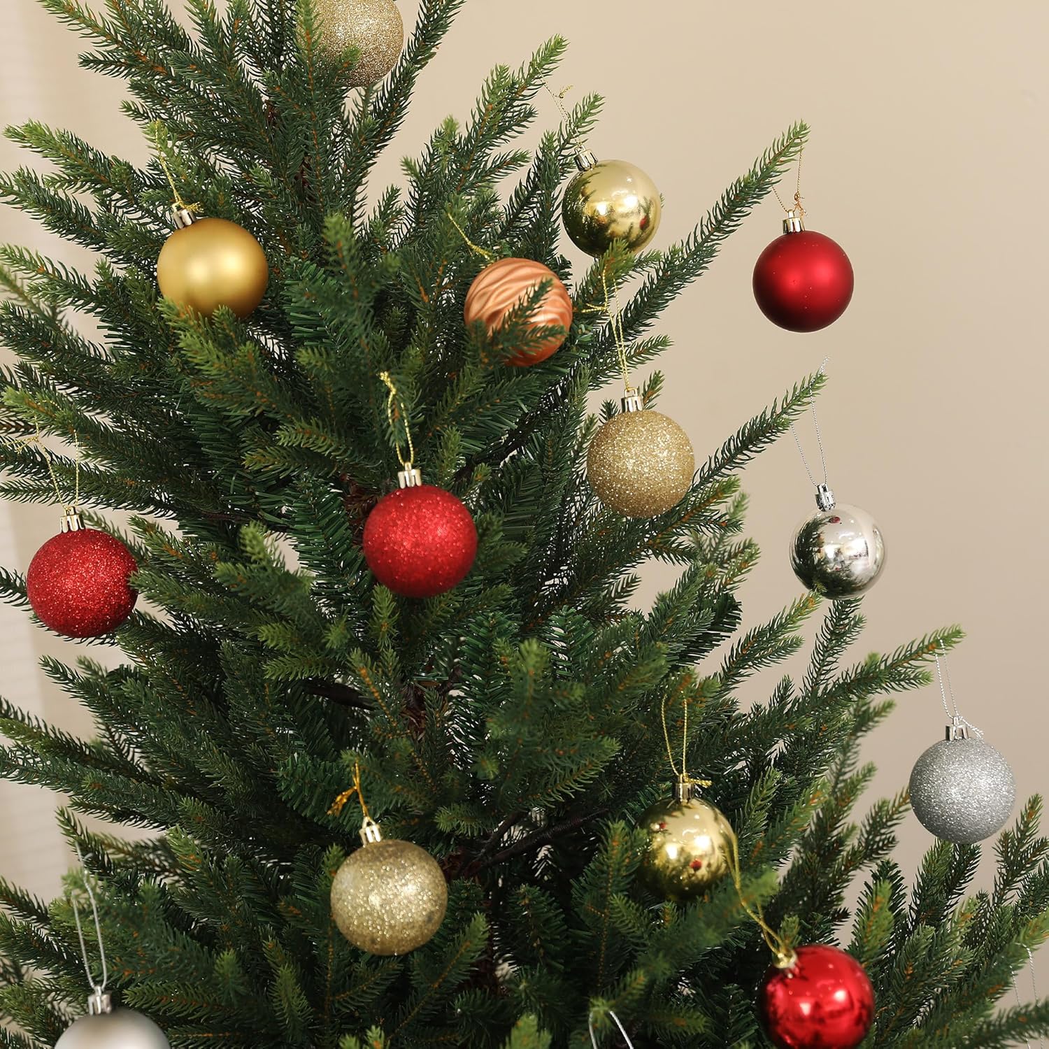 Kunstkerstboom van Noorse spar met 1046 punten, metalen voet, groen