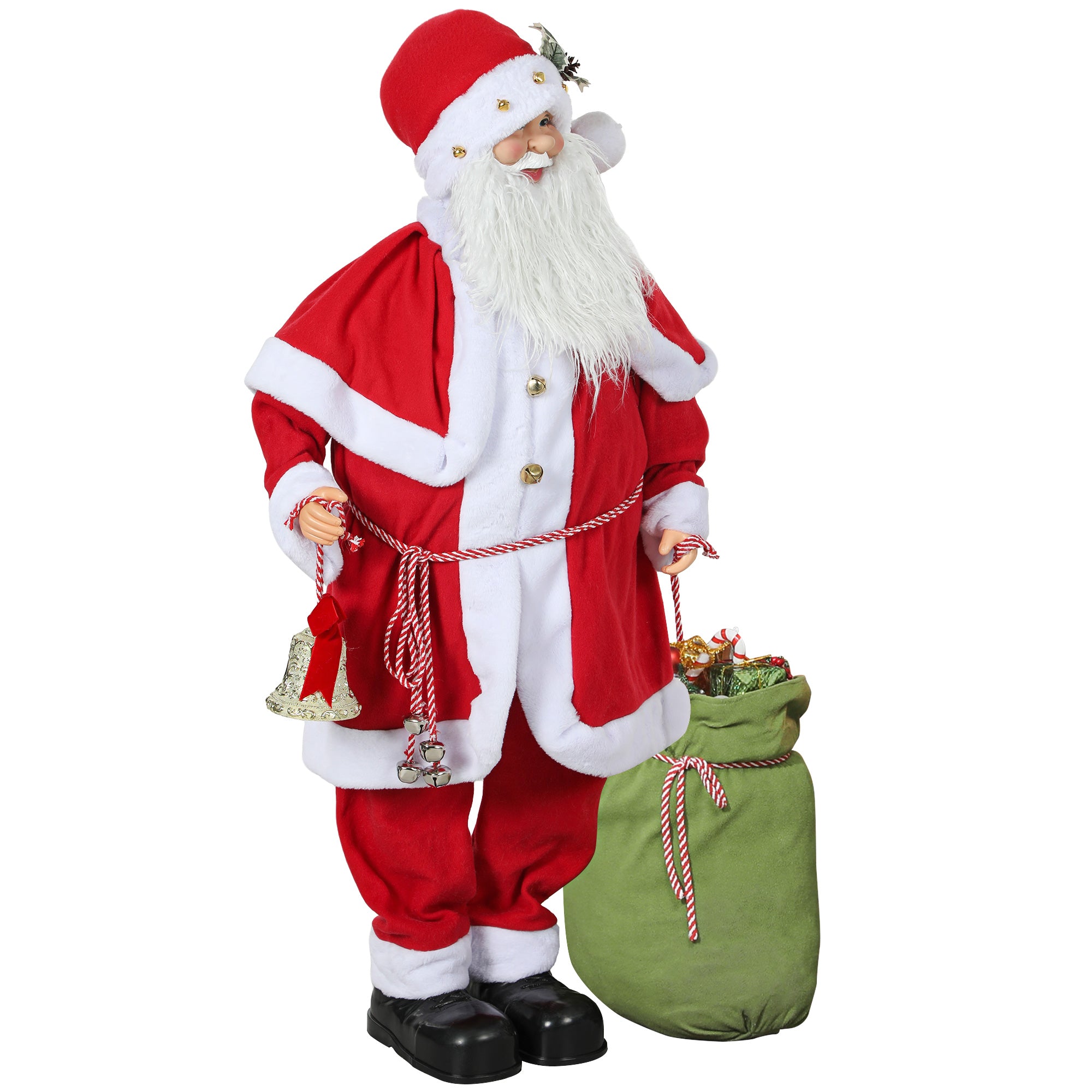 Homcom Kerstman Beweegbaar met geluidssensor - gelach & muziek - 140 cm