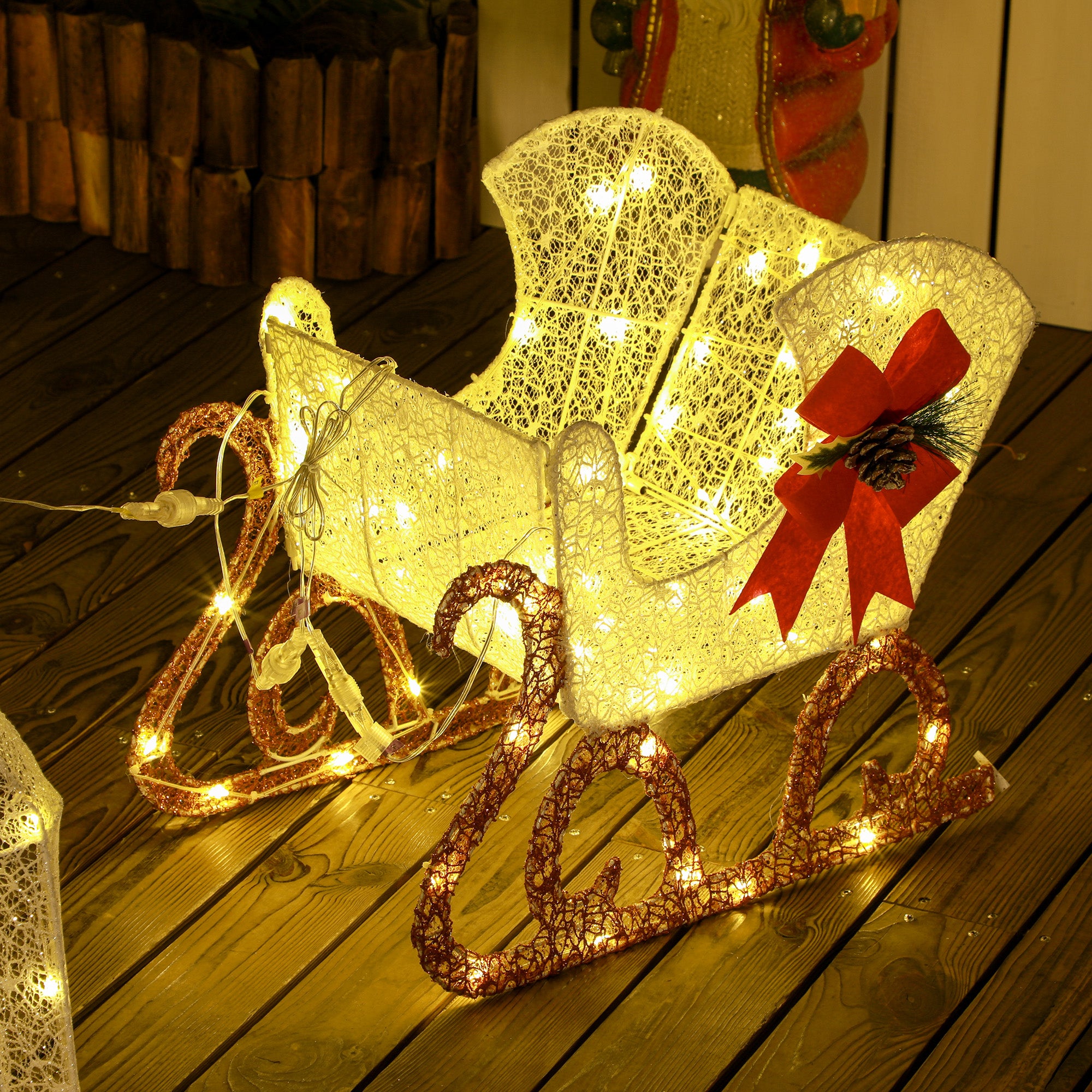 4goodz Outsunny LED kerstdecoratie Rendier met Slee 170 lampjes