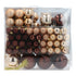 4seasonz® Kunststof Kerstballen set 120 ballen plastic - Champagne/Bruin