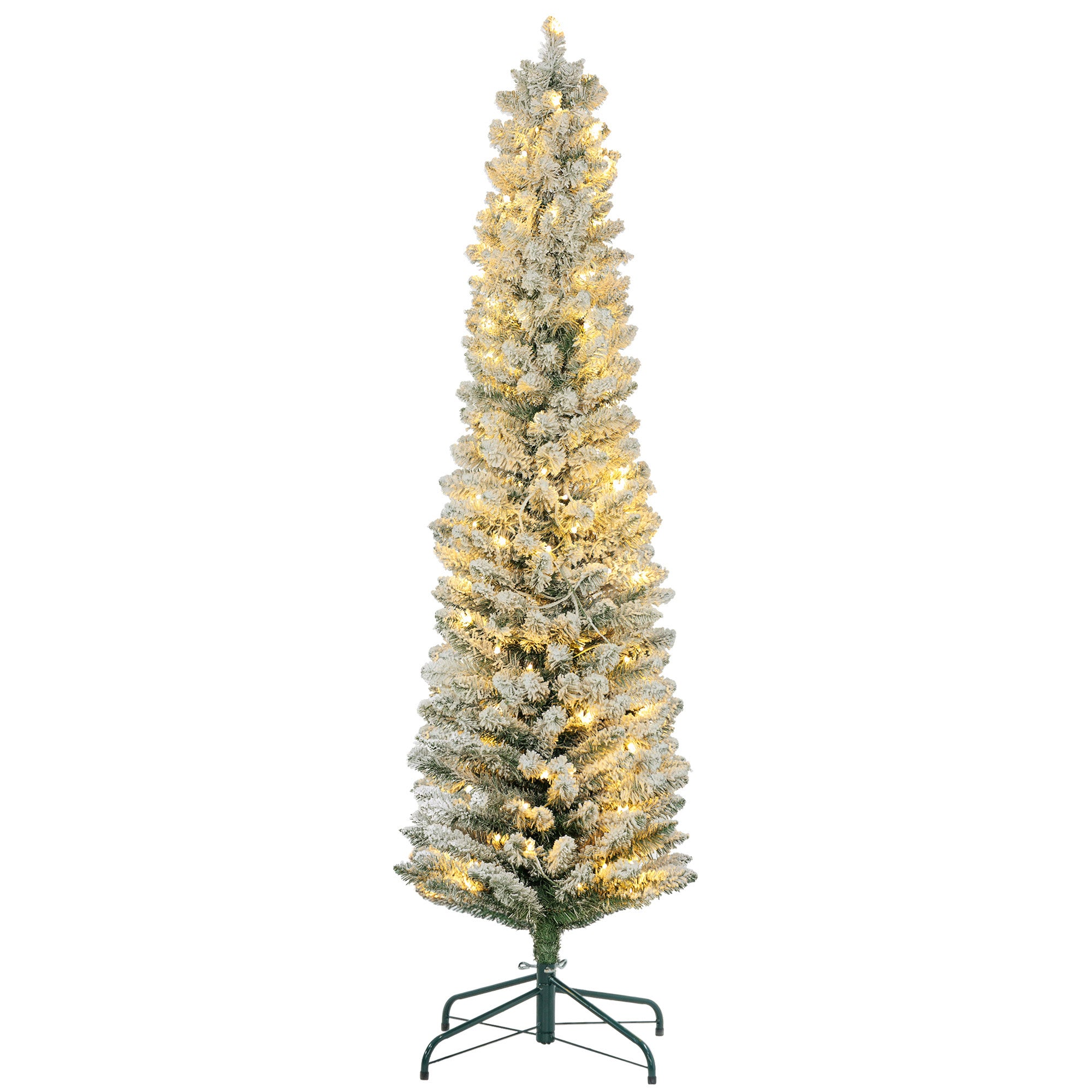 Homcom Kerstboom met Sneeuw 180 cm - LED Verlichting - Groen