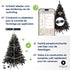 Excellent Trees® Stavanger Black 210 cm Zwarte Kerstboom met 500 LED